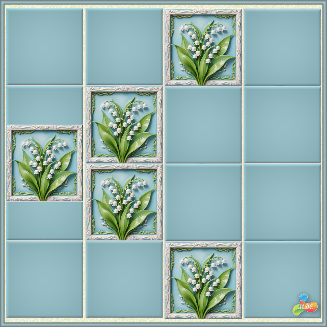 Soft May Lily Tiles - Image 5