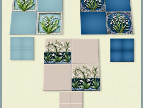 Soft May Lily Tiles