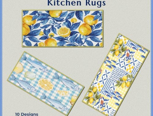 Mediterranean Vibes Kitchen Rugs