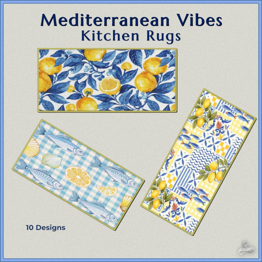 Mediterranean Vibes Kitchen Rugs