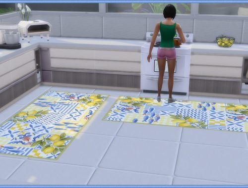 Mediterranean Vibes Kitchen Rugs