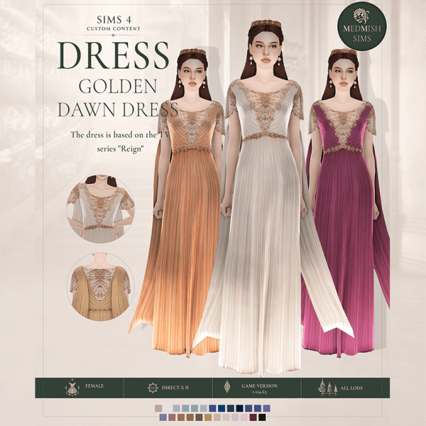 Medieval Dress — Reign Tv Show Inspired Gown By Medmish_sims