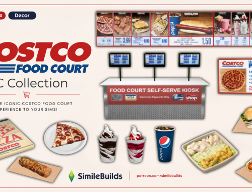 The Sims 4 Costco Food Court 🌭CC Collection
