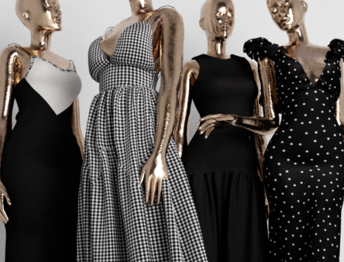 Polka Dot Ruffle Detail Dress