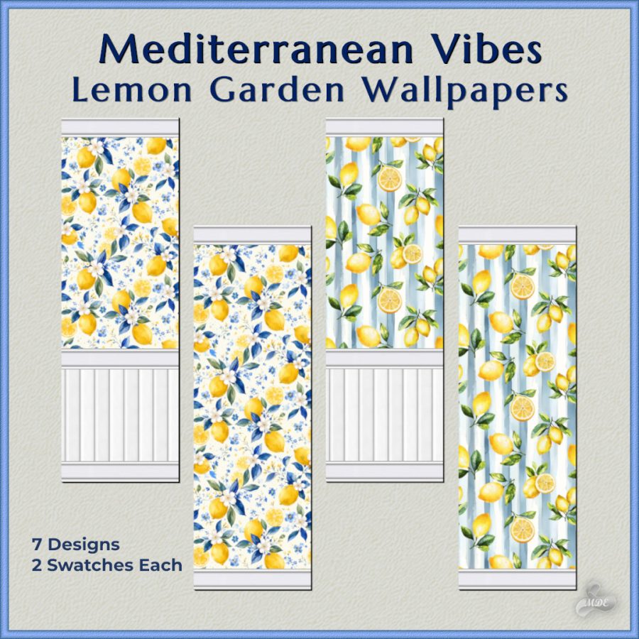 Mediterranean Vibes Lemon Garden Wallpapers