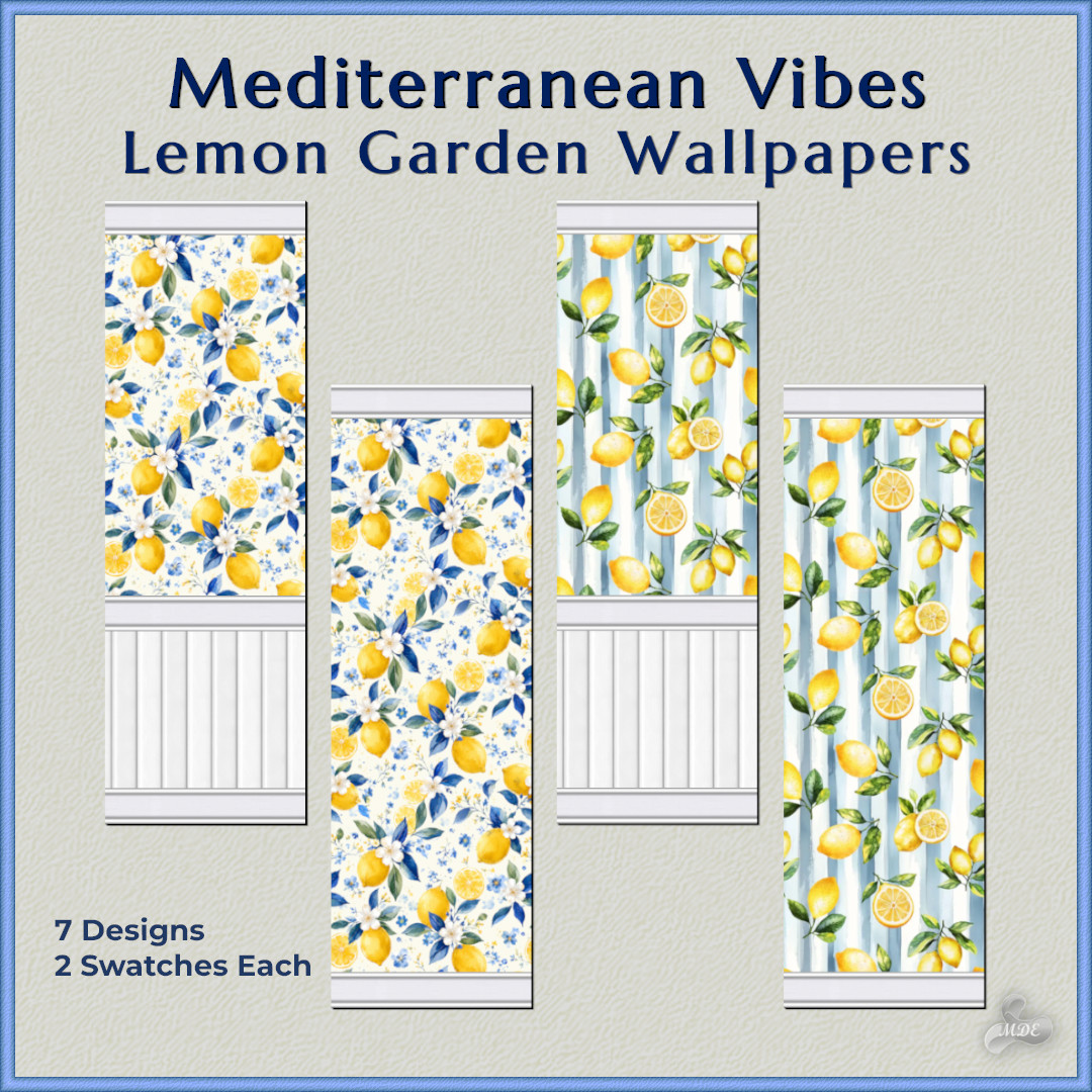 Mediterranean Vibes Lemon Garden Wallpapers