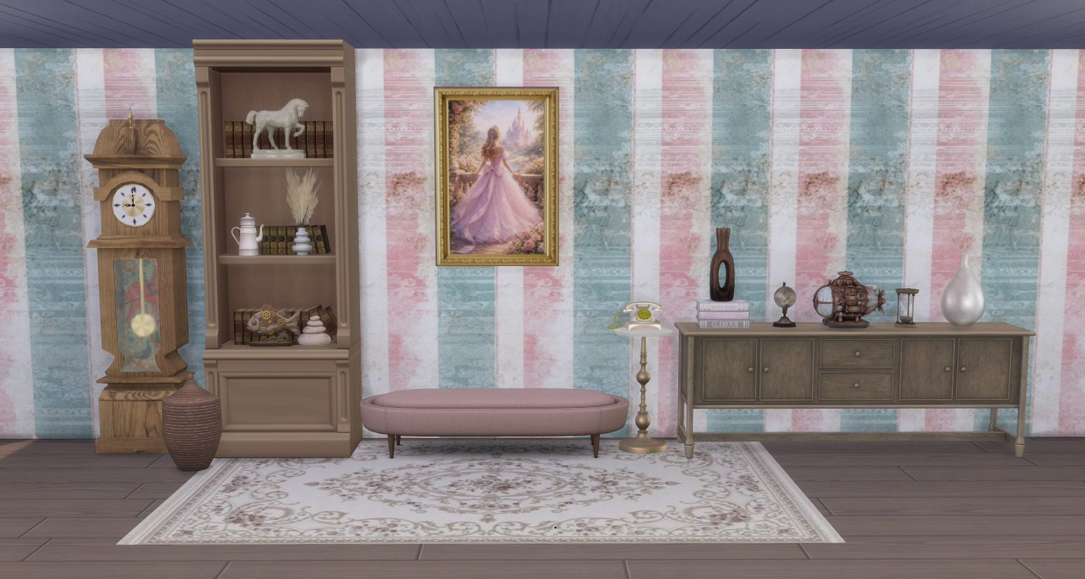 Touch of vintage romance wallpaper - Image 3