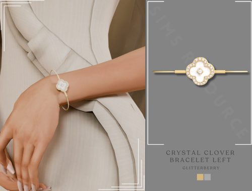 Patreon - Crystal Clover Bracelet Left