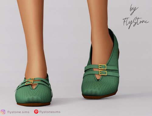 Female Mesh Flats With Leather Straps
