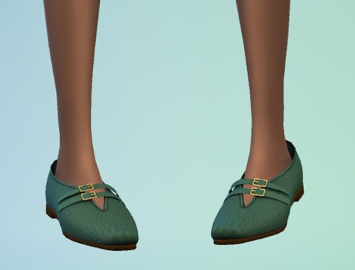 Female Mesh Flats With Leather Straps