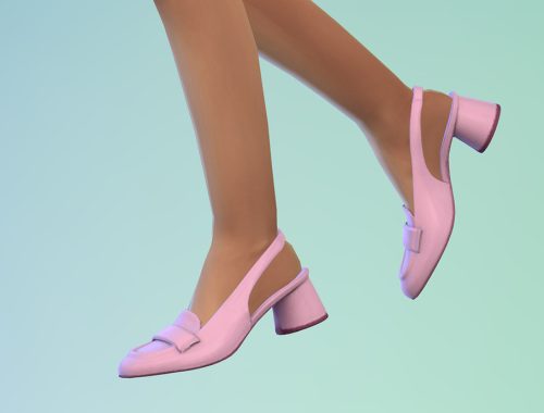 Child Slingback Block Heels