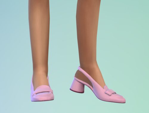 Child Slingback Block Heels
