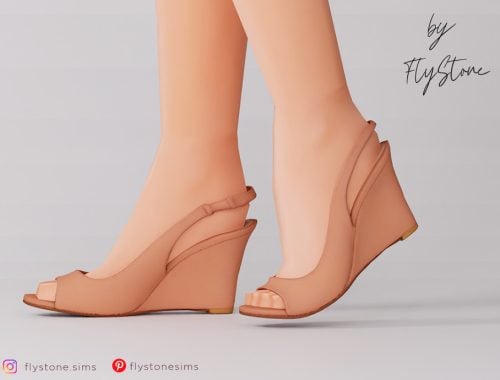Female Peep Toe Wedge Heels