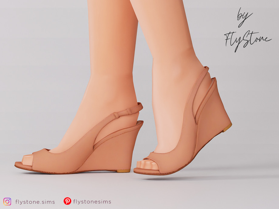 Female Peep Toe Wedge Heels