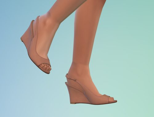 Female Peep Toe Wedge Heels