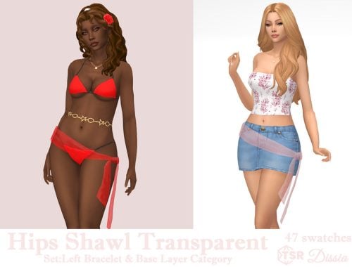 Hips Shawl Transparent Belt