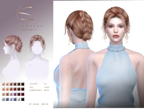 S-club Braid Updo Hairstyle