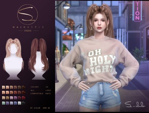 S-club Double Ponytail Hair
