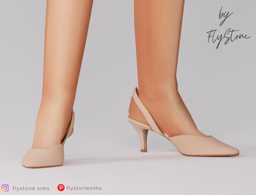 Child Slingback Kitten Heel Pumps