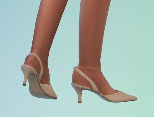 Child Slingback Kitten Heel Pumps