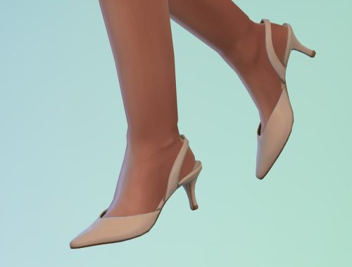 Child Slingback Kitten Heel Pumps