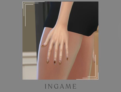 Brown Star Almond Nails