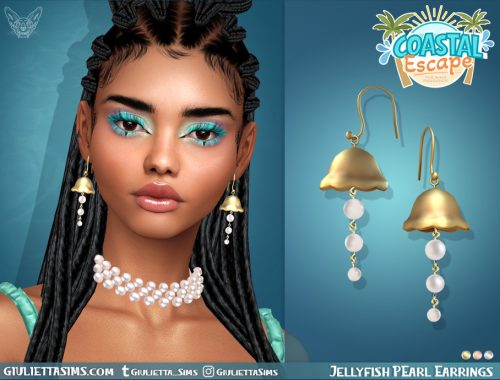 Coastal Escape - Jellyfish Pearl Earrings