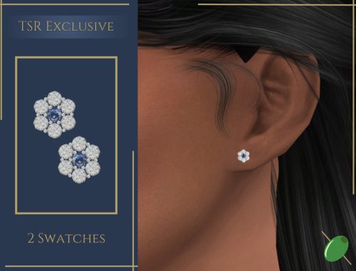 Sapphire Dainty Flower Studs