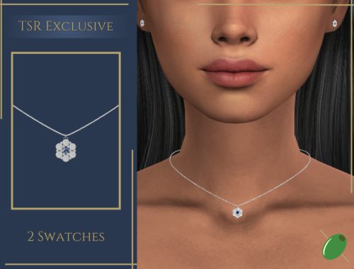 Sapphire Dainty Flower Necklace