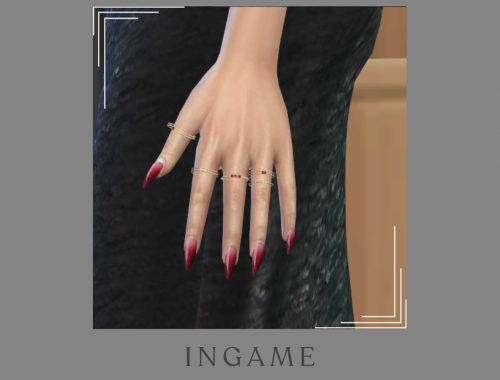 Ruby Luxe Stack Rings Set - Left Hand