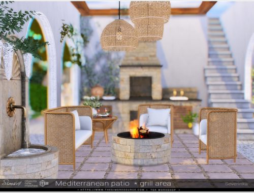 Mediterranean Patio Pt1 Grill Area