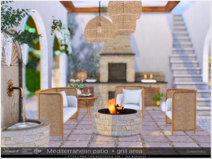 Mediterranean Patio Pt1 Grill Area
