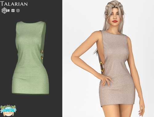 Dallas Open Side Buckle Mini Dress