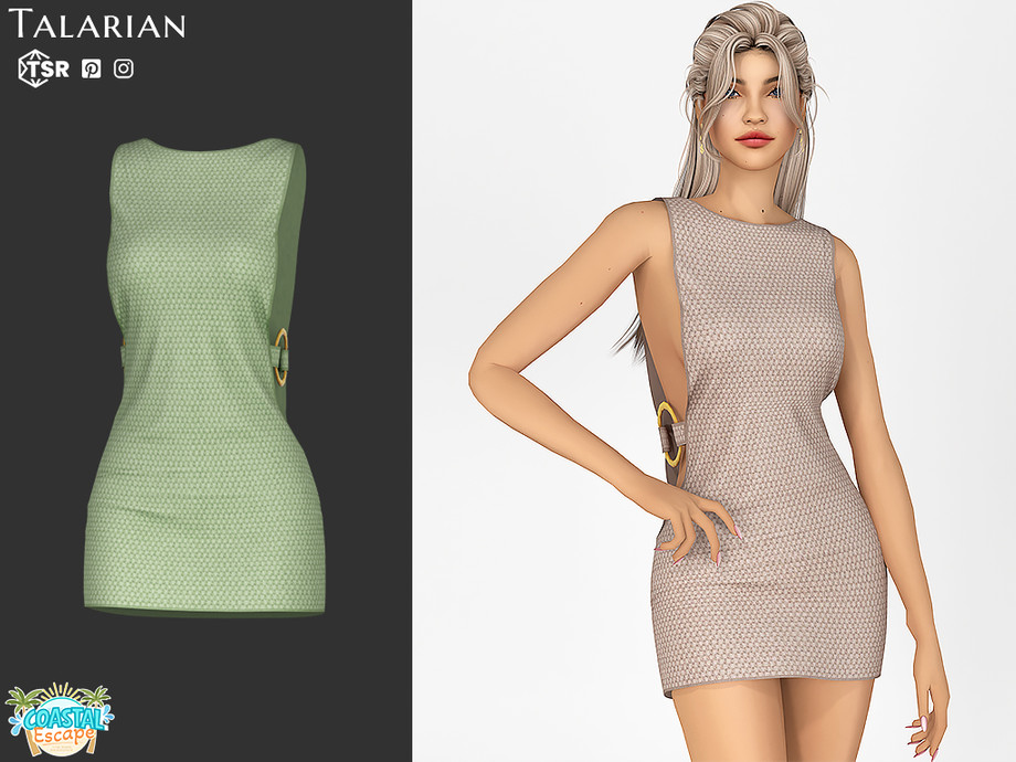 Dallas Open Side Buckle Mini Dress