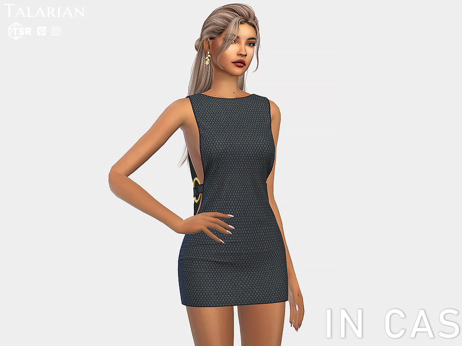 Dallas Open Side Buckle Mini Dress - Image 2