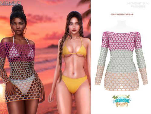 -patreon- Midnight Sun Paradise Collection Glow Mesh Cover-up