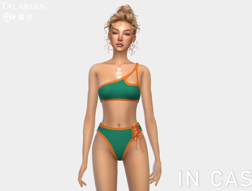 Aliza Asymmetrical Lace Up Bikini
