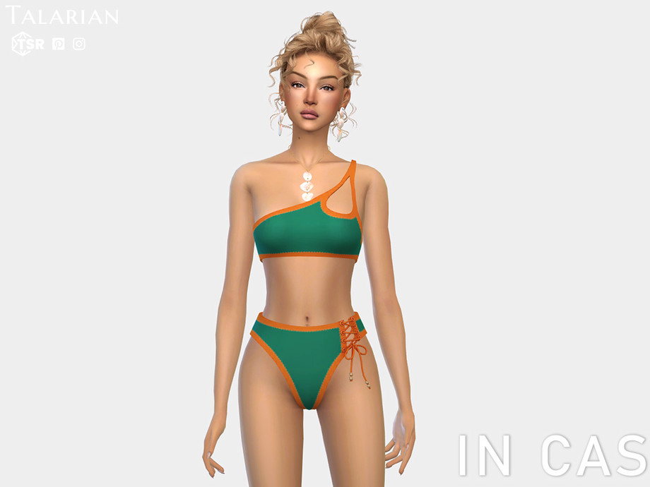 Aliza Asymmetrical Lace Up Bikini - Image 2