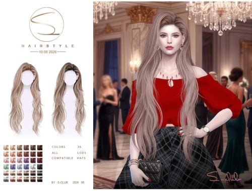 S-club Long Layered Waves Hair