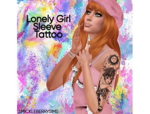 Lonely Girl Half Sleeve Tattoo