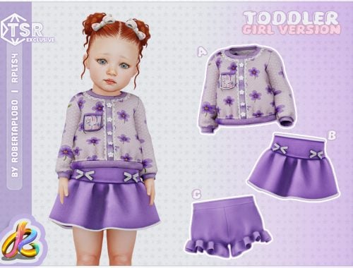 Toddler Girl Set - Charming Bunny Springtime