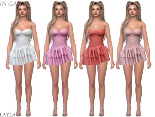 Layla - Strapless Mini Dress With Ruffles