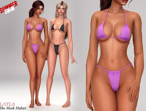 Layla - Sleek Minimalist Halter Bikini