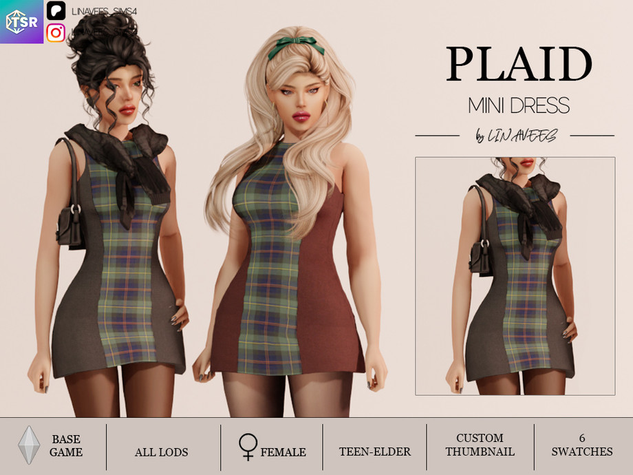 Plaid Mini Dress
