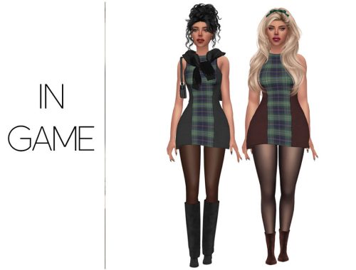 Plaid Mini Dress