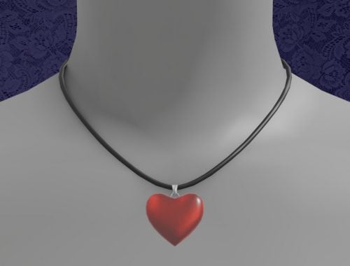Glass Heart Necklace
