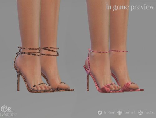 Snake Skin Minimalist Sandals Set