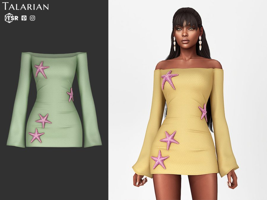 Skyler Starfish Off Shoulder Mini Dress