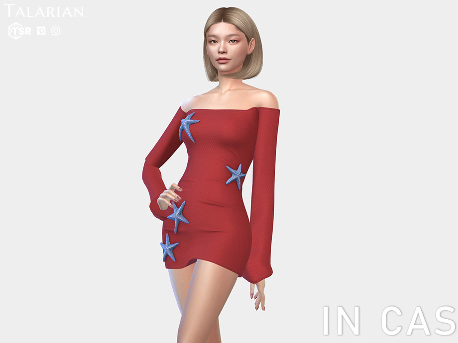 Skyler Starfish Off Shoulder Mini Dress - Image 2