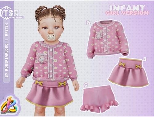 Infant Girl Set - Charming Bunny Springtime